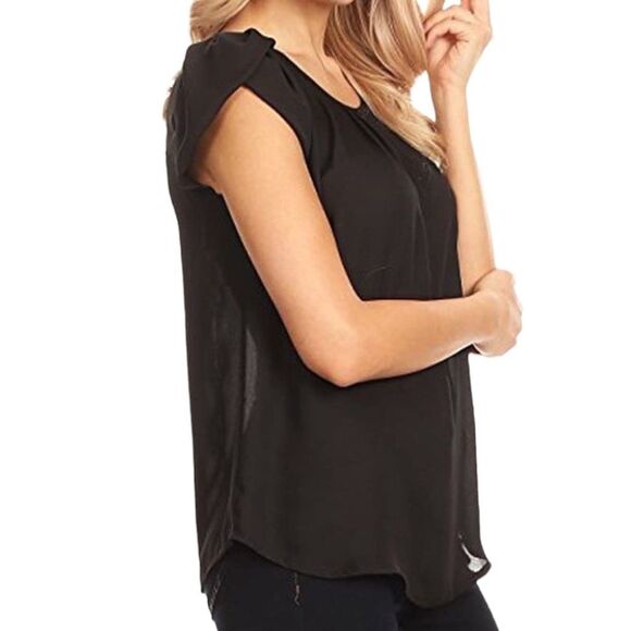 PAPERMOON Designed for Stitch Fix Chiffon Short Sleeve Blouse - Picture 11 of 11